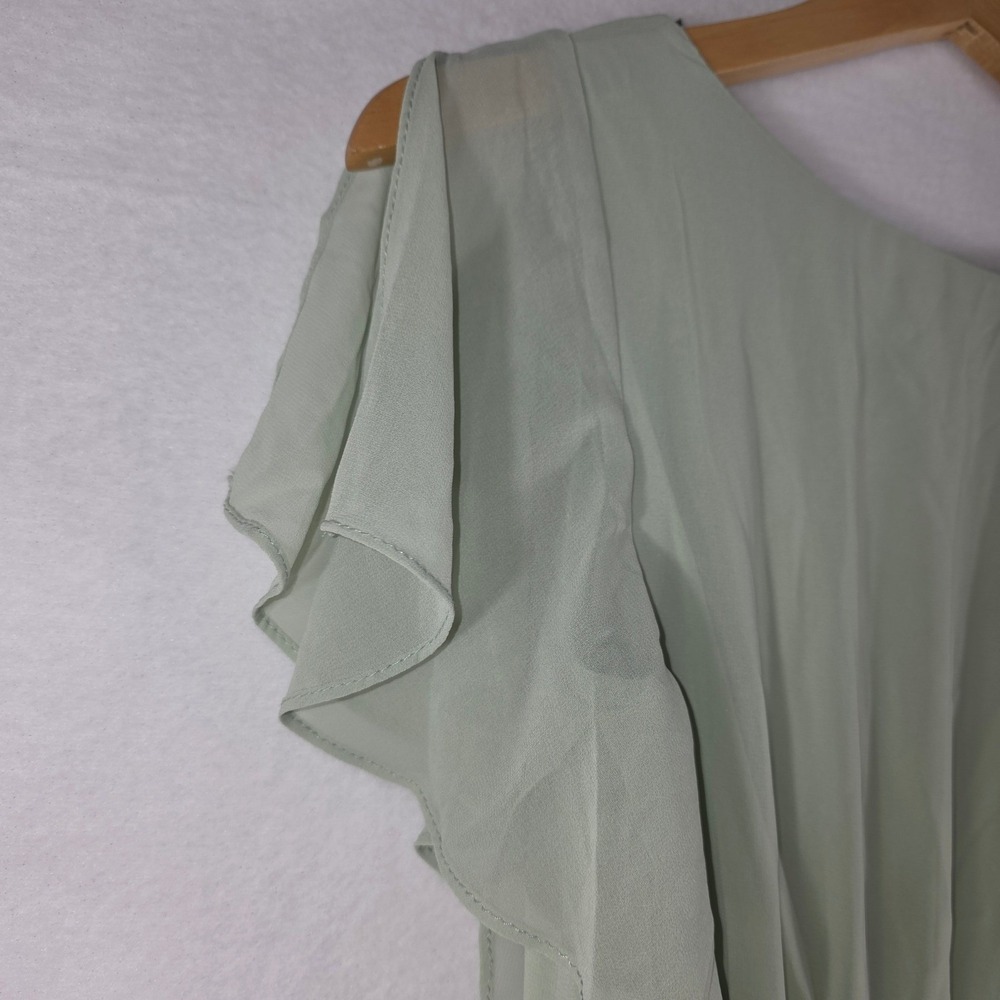 Ever Pretty Bridesmaids Dress Size 6 Sage Green Chiffon Pleated Maxi EE0164AMG06 - Picture 7 of 10
